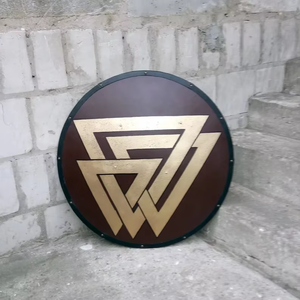 Escudo vikingo Escudo medieval vikingo Armadura personalizada Diseñador Escudo redondo Calvin Artesanía - Product Image 5