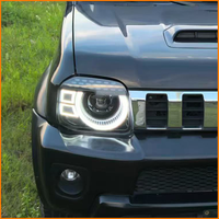 Pour Jimny JB23 JB33 JB43 2007-2017, ensemble de phares à LED à double faisceau de style Range Rover avec lentille de projecteur et clignotants séquentiels