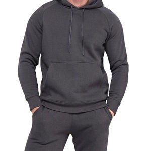 Survêtement d'hiver 2 pièces grande taille en polaire à capuche Sweatshirt à séchage rapide Pantalon de jogging solide Logo imprimé pour l'hiver - Product Image 5