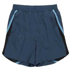 Shorts de gymnastique en coton écologique de haute qualité pour hommes Logo personnalisé motif solide décontracté en gros taille élastique toile teinte unie - Product Image 1