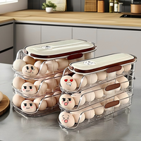 Boîte de conservation alimentaire empilable à grande capacité avec couvercle anti-poussière en plastique rectangulaire résistant aux chocs