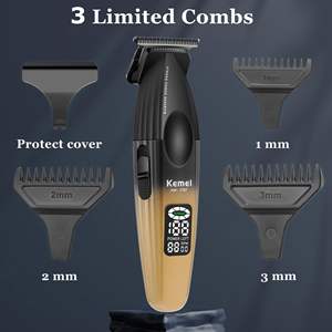 Tondeuse à cheveux sans fil avec écran LED, 9000 tr/min, tondeuse professionnelle, batterie 2000 mAh, lame en T avec revêtement DLC pour le soin de la barbe - Product Image 4