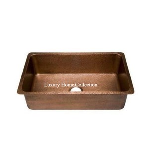 Évier de conception attrayante en métal de forme carrée pour salle de bain en cuivre - Product Image 1