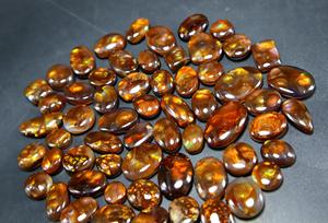 Agate de feu mexicaine pierres précieuses en vrac 400.00 carats Lot cabochon lisse coupe ovale pour la fabrication de bijoux toutes tailles disponibles - Product Image 5