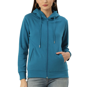 Vente en gros de sweats à capuche pour femmes de couleur personnalisée nouvelle mode de haute qualité col à capuche en tissu polaire pour l'hiver Position du logo avant - Product Image 1
