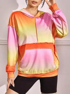 Sweat à capuche surdimensionné pour femme Vintage coupe ample Polyester polaire pull décontracté Sublimation imprimé sweat - Product Image 4