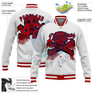 Chaqueta universitaria de lana de algodón de sarga ajustada unisex con soporte personalizable High Street Bomber Winter Ready Ship-XL Size Low MOQ Wool - Product Image 3