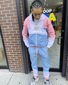 Ensemble de survêtement surdimensionné en Nylon avec fermeture éclair pour homme - Product Image 4