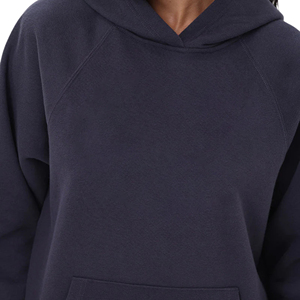 Sweat-shirt à capuche oversize pour femme, épaules tombantes, polaire lourd, écologique, avec logo personnalisé, pull - Product Image 5