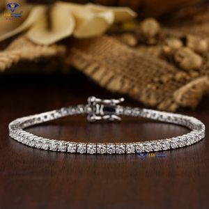 4.60 CT Rond Brillant Coupe Diamant Tennis Bracelet 18k Or Blanc Cvd/Hpht Diamant Bijoux - Product Image 1