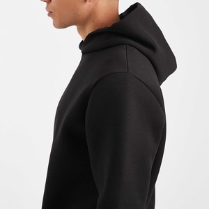 Sudadera con capucha lisa para hombre al por mayor, de tejido Air Layer, 460g, de forro polar técnico pesado, tipo jersey, corte estándar, frente liso, para personalización, venta al por mayor de fábrica - Product Image 5