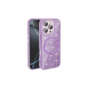 Funda Magnética con Brillantina para Magsafe, Compatible con iPhone 16 Pro, 11 Pro, 14 Plus, 8 Plus, 13 Pro Max, de Silicona, Resistente a Impactos - Product Image 2
