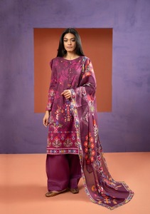 คุณภาพสูง shalwar kameez ปากีสถาน นําเข้าคุณภาพ shalwar kameez ผู้หญิงปากีสถานผ้าฝ้าย/สนามหญ้าพิมพ์ชุด - Product Image 2