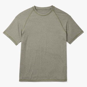 2025 gros personnalisé col rond à manches courtes T-Shirt hommes mélange coton solide pour hommes et femmes goutte épaule conception - Product Image 1