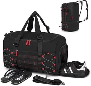 Sac de sport tactique pour hommes, sac de voyage, sac de sport avec compartiment à chaussures, sac de sport imperméable pour hommes, sac de week-end - Product Image 1