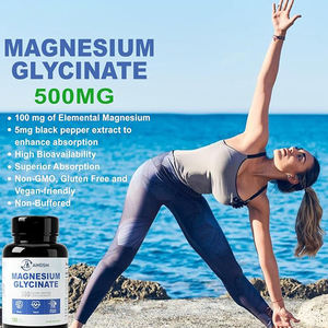 Cápsulas de Glicinato de Magnesio Personalizadas de la Mejor Calidad, Mejoran la Absorción, Cápsulas Vegetarianas de Potasio y Magnesio, Cápsulas de Magnesio B6 para Energía - Product Image 6