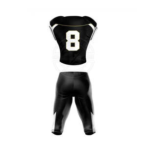 Uniforme de football américain couleur unie vêtements de sport uniforme de football américain sur mesure à séchage rapide - Product Image 2