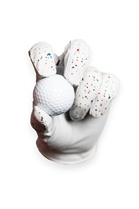 Gants de golf respirants durables et résistants à la sueur avec emballage avec logo personnalisé paume en cuir doux pour hommes blanc - Product Image 6