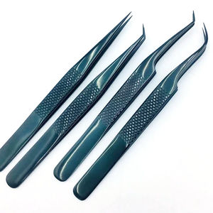 Pinces à extensions de cils en fibre à pointe volumineuse avec logo personnalisé, étiquette privée, fabrication en acier inoxydable dans notre usine - Product Image 4