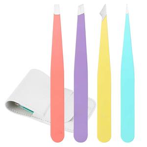 Venta al por mayor profesional de alta calidad cabeza inclinada pinzas para cejas etiqueta privada personalizada - Product Image 3