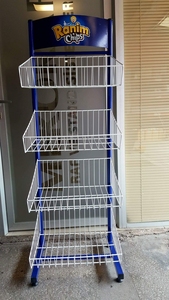 Potato Chips Display Rack with <b>Wire</b> Basket <b>Shelves</b> - Product Image 6
