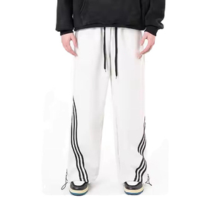 Pantalon de survêtement à jambes larges pour hommes peignés personnalisés 100% coton Streetwear pantalon tricoté pour différentes équipes de mode décontractée et urbaine - Product Image 6