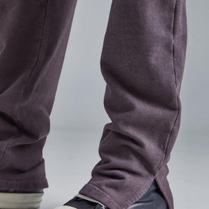 High Quality Embroidery Cotton Fleece Acid Wash Loose Joggers New Arrival Wholesale Custom Logo Blank Acid Wash Men Trousers - Product Image 3