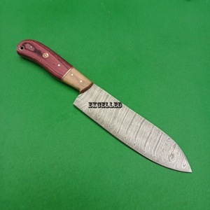 มีดเชฟเหล็กดามัสกัสสไตล์ญี่ปุ่นมีดทำครัวมืออาชีพคมมีดด้ามไม้ pakka - Product Image 3