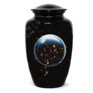 Urna de Metal con Diseño de Estadio de Fútbol para Fanáticos del Deporte, Urna de Cremación de Aluminio con Tema Floral y Frutal Tradicional para Cenizas de Adultos. - Product Image 6