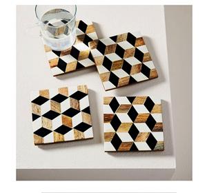 Juego de posavasos de MATERIAL PERSONALIZADO Almohadillas de piedra redondas de estilo clásico para cocina Hecho en India - Product Image 6