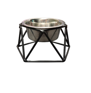 ชามอาหารสุนัขทำด้วยมือโลหะแบบคลาสสิกมีขาตั้งดีไซน์ทันสมัย - Product Image 1