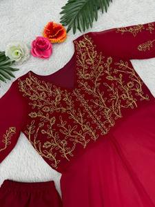 Anarkali ชุดทำงานด้วยมืองานปาร์ตี้ดีไซน์ใหม่ - Product Image 6