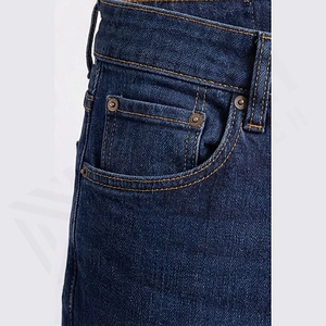 New Men Business Customized Color Denim Straight Leg Pants Casual Loose High <b>Waist</b> <b>Elastic</b> Trousers <b>Jeans</b> Pant Wholesale Custom - Product Image 5