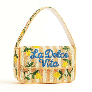 Sac à bandoulière en broderie de perles fait main à la fraise, tendance et à la mode, élégant, chic et luxueux - Product Image 6