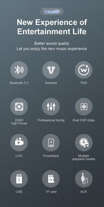 Altavoz Bluetooth XDOBO <span class=keywords><strong>Truth</strong></span> de 200 W, Resistente al Agua IPX6, 20 Horas de Reproducción con 2 Micrófonos para Sistema de Audio en Fiestas en Casa - Product Image 6