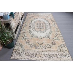 Alfombra Turca Vintage Grande de 4.6x9.4 pies, Alfombra de Lana Marrón - Product Image 3