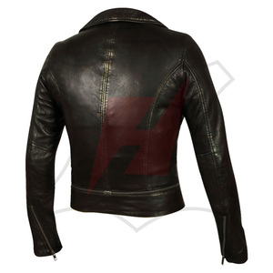 Vente chaude, veste en cuir pour femmes de haute qualité, sur mesure, meilleur fabricant, vestes en cuir tendance pour femmes - Product Image 5