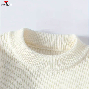 Nouveau Style hiver 2025 mode plaine hommes col rond léger personnalisable avant Logo unisexe hiver pull à vendre - Product Image 4