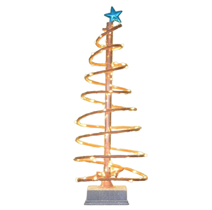 Top Vente Poudre Enduit Décoratif Sculpture Festival Décoration Arbre De Noël pour La Maison & Cadeaux Led Éclairage Figurine En Métal - Product Image 5