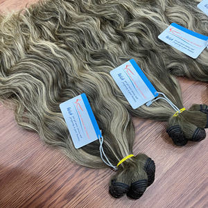 Meilleure vente Extensions de cheveux humains vierges Remy 100% pour la couleur de piano de trame naturelle ondulée - Product Image 5