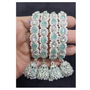 Brazaletes de moda étnica tradicional hechos a mano para mujer joyería bordada para bodas, festivales y ocasiones especiales - Product Image 2