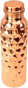 New Arrival Rustic Hammered Premium Pure Copper Water Bottle <b>Large</b> Outdoor Fitness Handcrafted <b>Flask</b> Screw Cap High Camping - Product Image 5