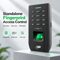 Système de contrôle d'accès aux portes par empreinte digitale, carte RFID, clavier PIN 12V avec relais et sortie Wiegand pour l'entrée du personnel