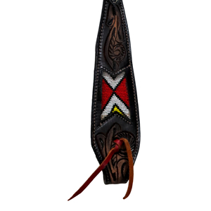 Ensemble de clous de cheval en cuir de qualité supérieure Western perlé à la main sculpté têtière collier de poitrine rênes complet Cob Racing équestre bride - Product Image 3