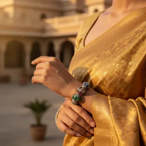 Silver Gemstone Beaded <b>Charm</b> <b>Beads</b> for <b>Bracelets</b> & Jewelry Loose Gemstones Product - Product Image 2