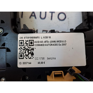 UNIDAD DE CONTROL MULTIMEDIA, NAVEGADOR GPS, AUDI A5 Serie Sedán (8T3) 8T0909WFX (07>17) - Product Image 5