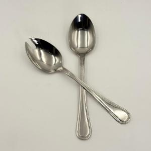 Nuevo Juego de 2 Cucharas de Acero Inoxidable, Cuchara para Ensalada, Cuchara Integrada, Hecha a Mano, para Hotel, Restaurante, Mango Largo, para Platos y Comidas - Product Image 3