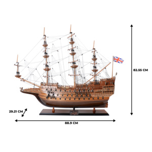 Sovereign Seas 80 cm cedro hecho a mano modelo de madera réplica náutica soporte de exhibición para el hogar artesanías de madera cajas de madera carteles de pared - Product Image 6