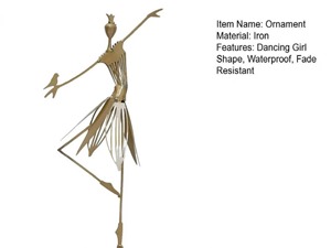 Estatuilla elegante de Pose de baile, mesa elegante con acabado dorado para decoración del hogar, regalo de fiesta de oficina, escultura artística para eventos - Product Image 6