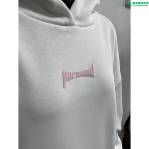 Sweat-shirts à capuche unisexes 320 g/m² personnalisés, effet délavé, épaules tombantes, style streetwear, 100 % coton molletonné/éponge française - Product Image 2